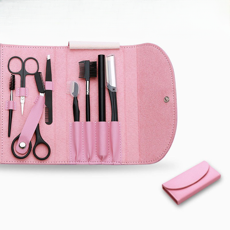 Men'S Grooming Set Gift - 8-delige wenkbrauwverzorgingsset met wenkbrauwvormer, wenkbrauwpotlood en