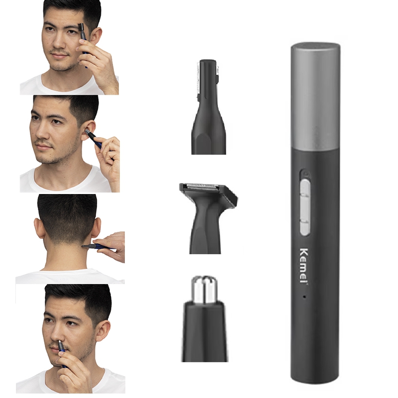 Men'S Grooming Set Gift - Kemei Pro Oplaadbare Neushaartrimmer Pen Baardverzorgingsset