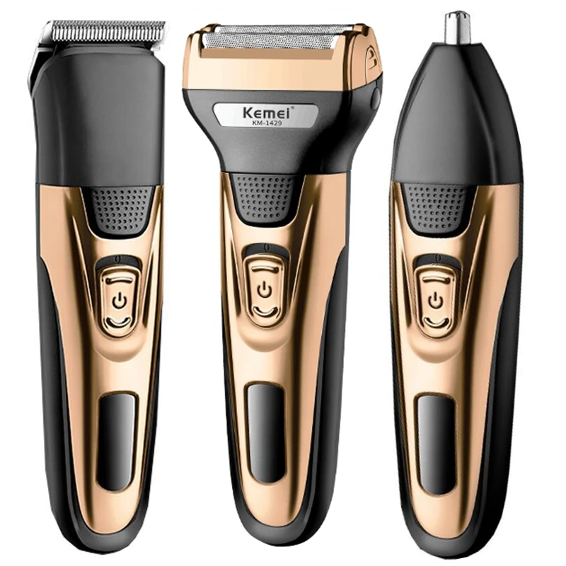 Men'S Grooming Hair And Body Wash - KEMEI 3IN1 VERZORGINGSKIT ELEKTRISCHE SCHEERAPPARAAT VOOR