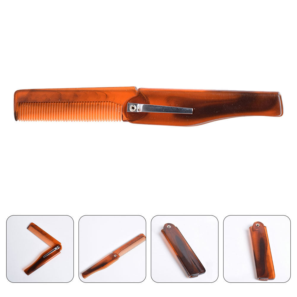 Men'S Grooming And Style - Opvouwbare haarborstel voor mannen, draagbare zakbaardkam,