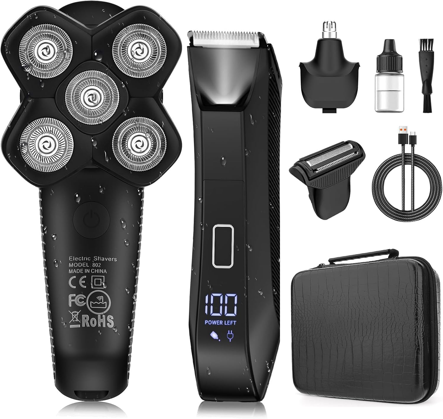 Mens Grooming Kit Case - Baard- en lichaamstrimmers voor mannen, lichaamstrimmer