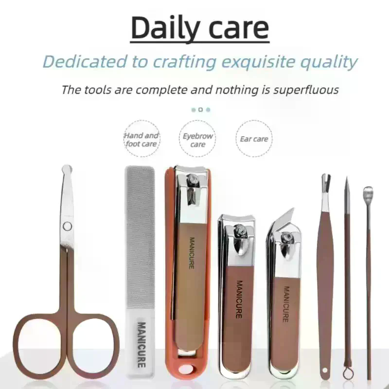Mens Grooming Kit Case - Nagelverzorgingsset Anti-Spat Manicure Set RVS Nagelknippers