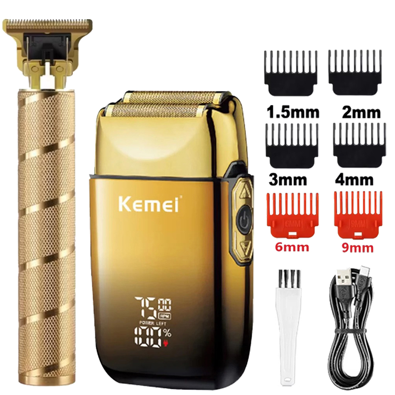 Men'S Grooming Set Gift - Kemei KM-TX10 T9 Haartrimmer Elektrische Scheerapparaat