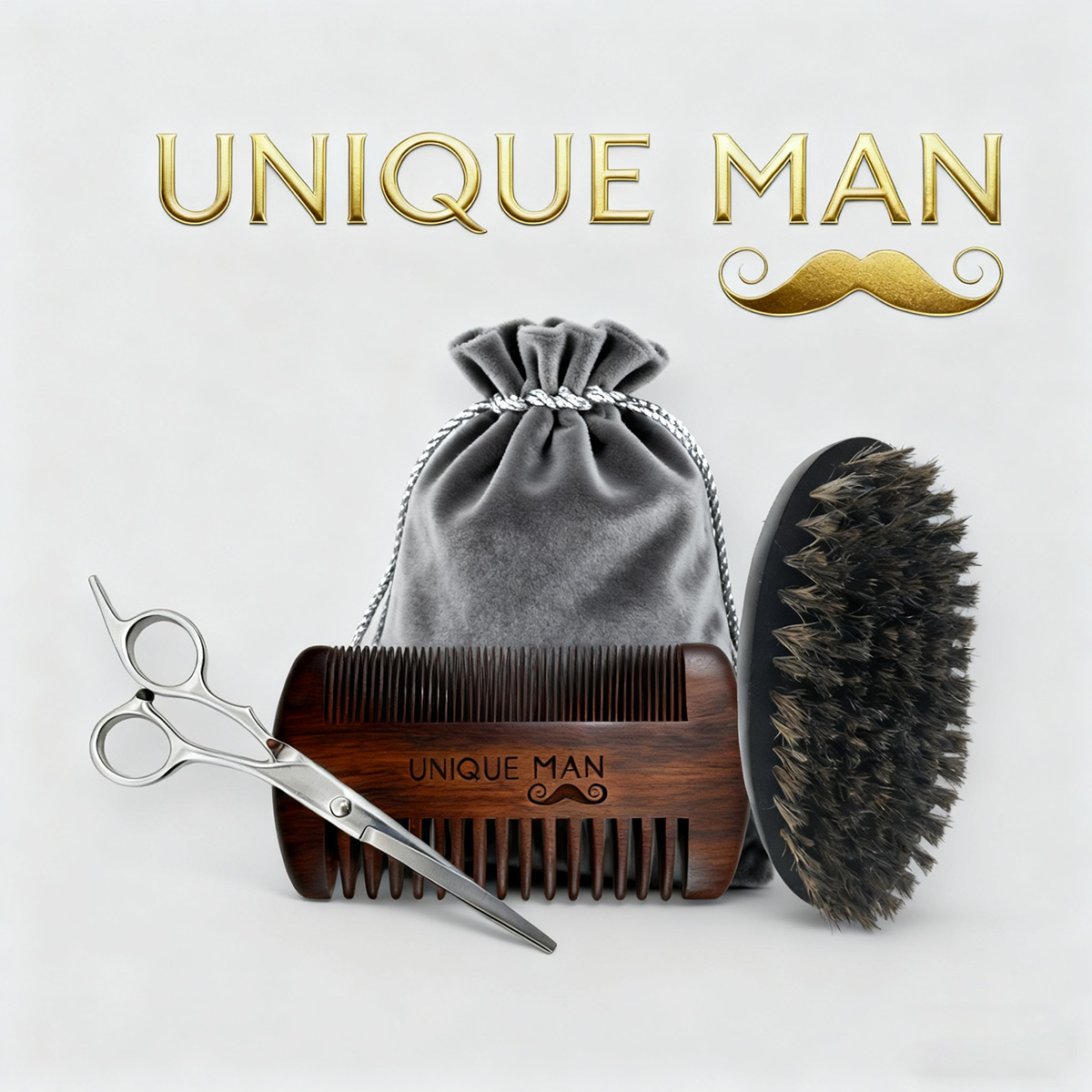 Men'S Grooming And Style - UNIQUE MAN baardset voor heren, zwarte