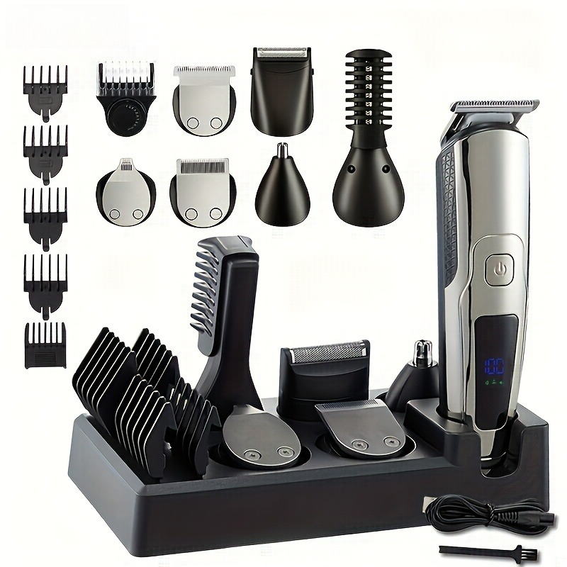 Men Grooming Home - 6-in-1 Elektrische Baardtrimmer voor Mannen, Draadloze