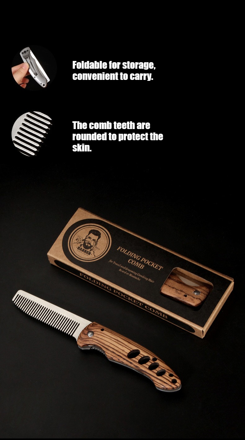 Vouwbare baardkam van massief  - Men'S Grooming Set Gift recensie en prijs