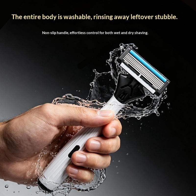 Handmatig scheermes met 6 mesj - Men Grooming Home recensie en prijs