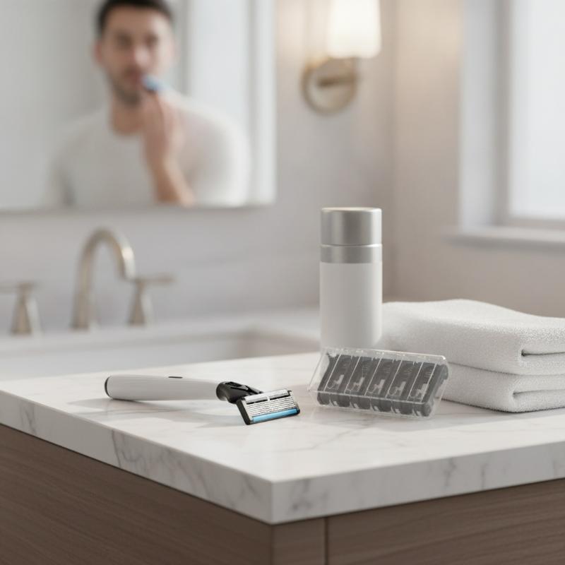 Handmatig scheermes met 6 mesj - Men Grooming Home recensie en prijs