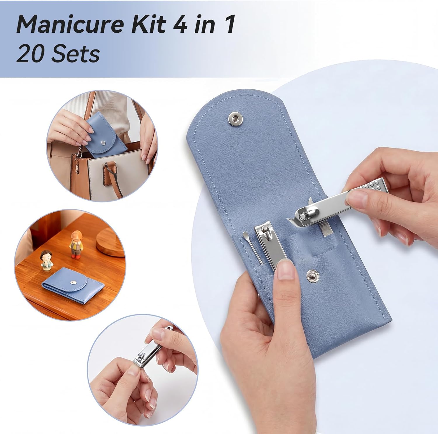 Reissetje voor manicure, 5-del - Mens Grooming Kit Case recensie en prijs