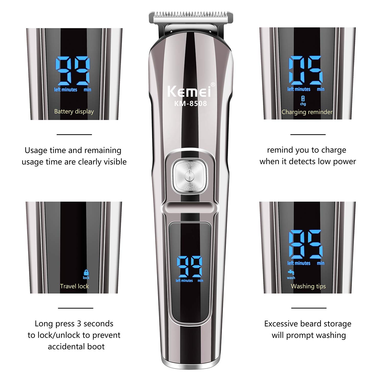 Kemei Professionele Multifunct - Men'S Grooming Hair And Body Wash recensie en prijs